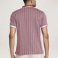 Colorplus Men Light Red Stripe Tailored Fit Casual T-Shirt