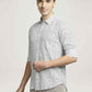 Parx Men Medium Grey Printed Slim Fit Casual Shirt