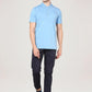 Park Avenue Men Medium Blue Solid Slim Fit Casual Polo