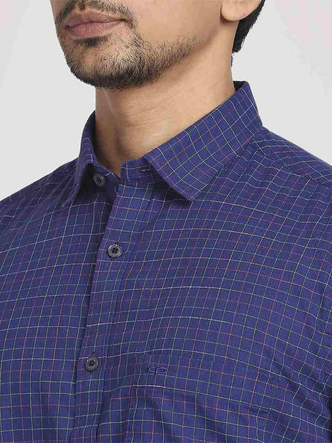 Colorplus Men  Checks Tailored Fit Shirt