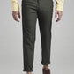 Parx Men Dark Brown Solid Tapered Fit Work Trouser