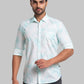 Men Slim Fit Light Green Shirt