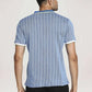 Colorplus Men Light Blue Stripe Tailored Fit Casual T-Shirt
