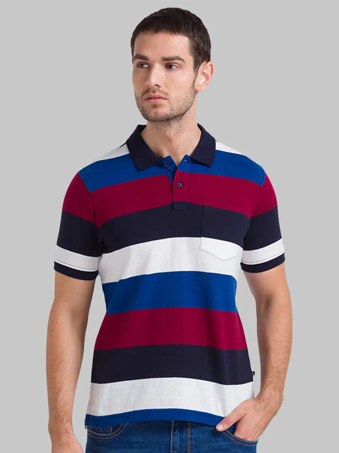 Men Regular Fit Dark Petrol Polo