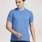 Parx Men Medium Blue Printed Regular Fit Casual Polo