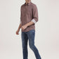 Parx Men Medium Brown Printed Slim Fit Casual Shirt