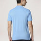Park Avenue Men Medium Blue Solid Slim Fit Casual Polo
