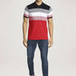 Parx Men Blue Stripe Regular Fit Casual Polo