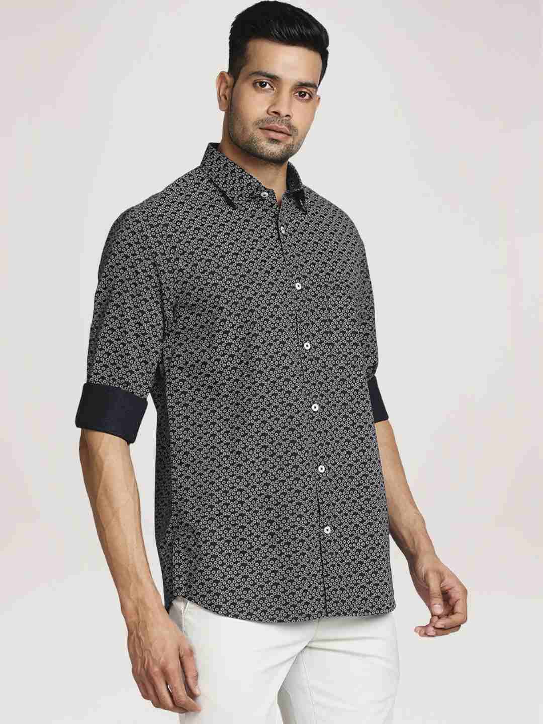Colorplus Men  Printed Tailored Fit Shirt