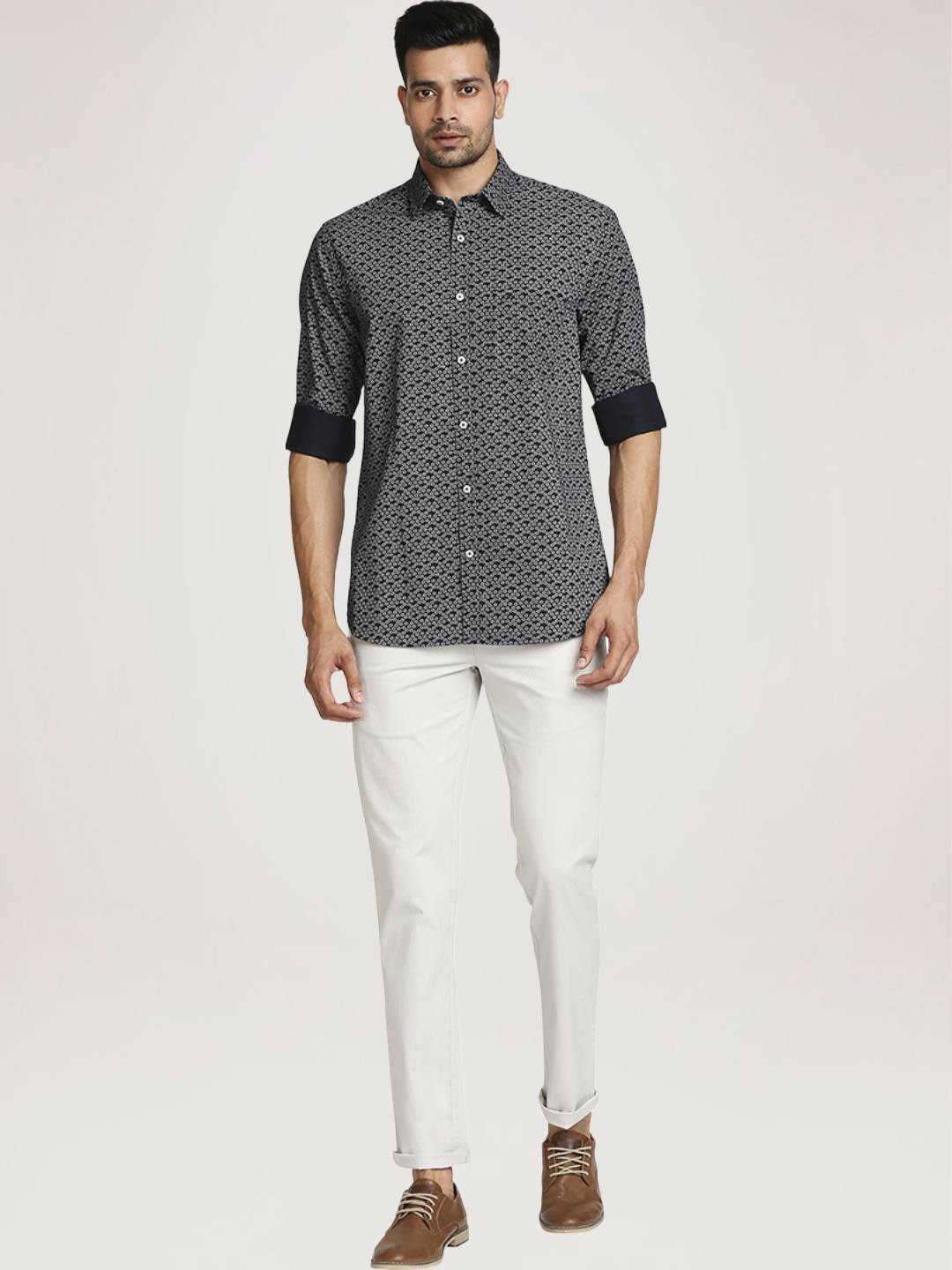 Colorplus Men  Printed Tailored Fit Shirt