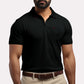 Men Black Tailored Fit Solid Cotton Half Sleeve T-Shirt