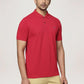 Park Avenue Men Medium Red Solid Slim Fit Casual Polo
