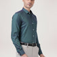 Park Avenue Men Dark Green Solid Slim Fit Work Shirt