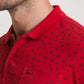 Parx Men Dark Orange Printed Regular Fit Casual Polo