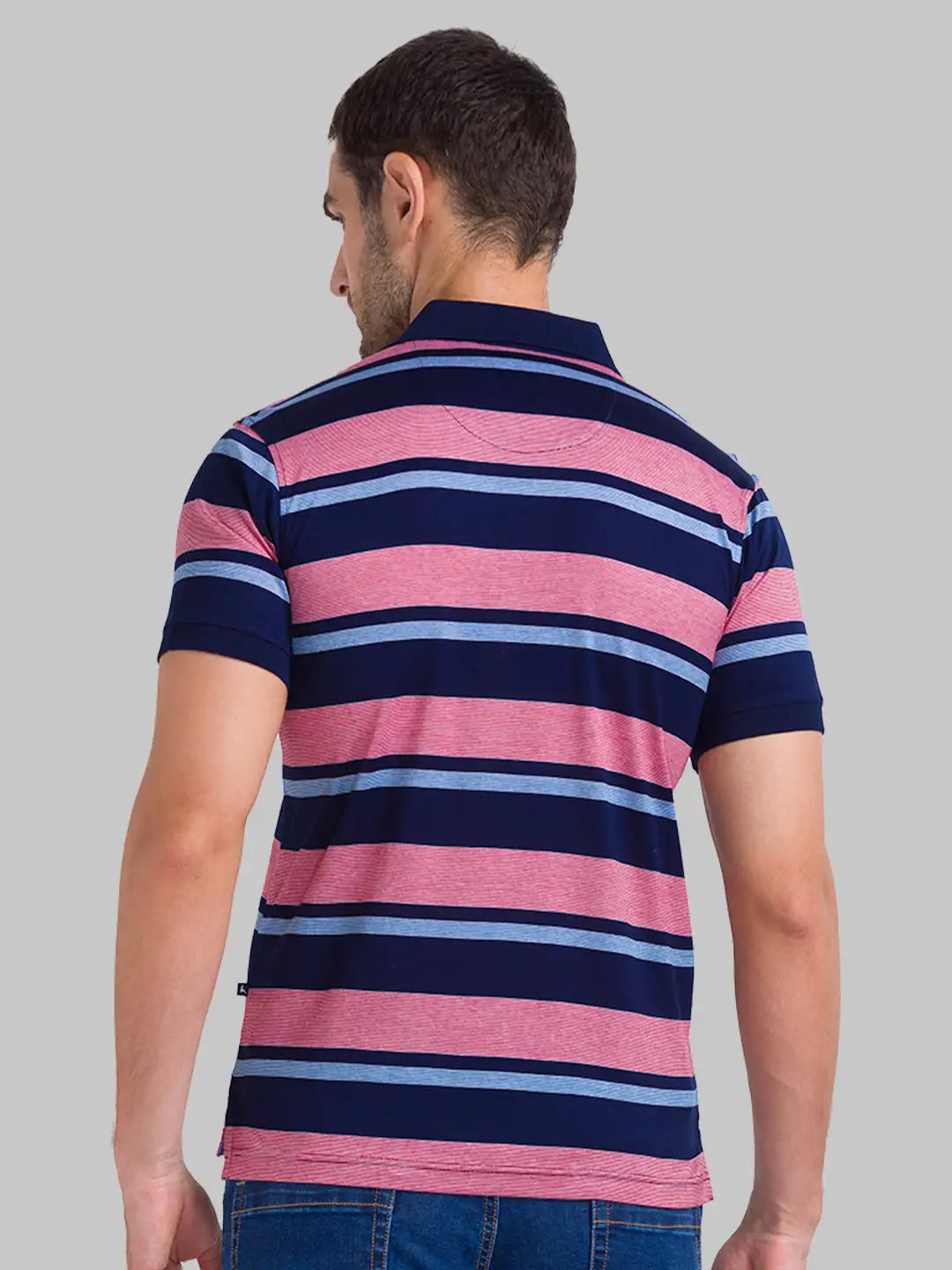 Men Regular Fit Dark Blue Polo