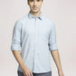 Parx Men Medium Blue Checks Slim Fit Party Shirt
