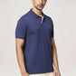 Park Avenue Men Blue Solid Slim Fit Casual Polo