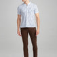 Parx Men Dark Brown Printed Super Slim Fit Work Trouser