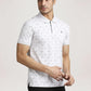 Parx Men Light Grey Printed Regular Fit Casual Polo