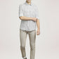 Parx Men Medium Grey Printed Slim Fit Casual Shirt