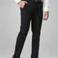 Park Avenue Men Blue Solid Super Slim Fit Work Trouser
