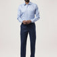 Raymond Men Medium Blue Solid Regular Fit Work Shirt