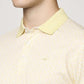 Park Avenue Men Medium Yellow Printed Slim Fit Casual Polo