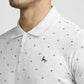 Parx Men Light Grey Printed Regular Fit Casual Polo