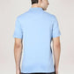 Park Avenue Men Medium Blue Solid Slim Fit Casual Polo