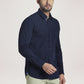Parx Men Blue Printed Slim Fit Casual Shirt