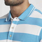 Colorplus Men Medium Blue Stripe Tailored Fit Casual Polo