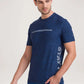 Parx Men Blue Printed Regular Fit Casual T-Shirt