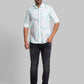Men Slim Fit Light Green Shirt