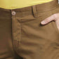 Parx Men Dark Brown Solid Tapered Fit Work Trouser