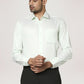 Raymond Men Medium Green Solid Regular Fit Work Shirt