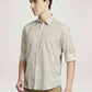 Parx Men Medium Fawn Printed Slim Fit Casual Shirt