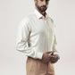 Raymond Men Light Yellow Solid Regular Fit Work Shirt