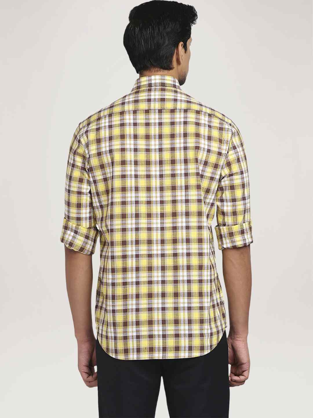 Colorplus Men  Checks Tailored Fit Shirt