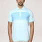 Park Avenue Men Light Blue Printed Slim Fit Casual Polo