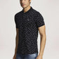 Parx Men Blue Printed Regular Fit Casual Polo