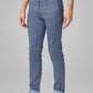 Parx Men Medium Blue Printed Tapered Fit Casual chinos