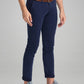 Parx Men Blue Solid Tapered Fit Work Trouser
