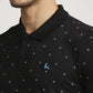 Parx Men Black Printed Regular Fit Casual Polo
