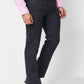 Raymond Men Black Structure Slim Fit Polyester Blend Trouser