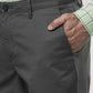 Raymond Men Dark Grey Solid Slim Fit Work chinos