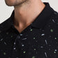 Parx Men Black Printed Regular Fit Casual Polo