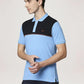 Park Avenue Men Medium Blue Solid Slim Fit Casual Polo