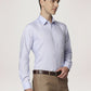 Park Avenue Men Light Blue Solid Regular Fit Work Shirt