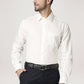 Park Avenue Men Light Fawn Solid Regular Fit Work Shirt