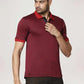 Raymond Men Dark Maroon Solid Regular Fit Casual T-Shirt